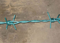 El Pvc verde cubrió el alambre de púas de acero, alambre de acero torcido del filamento doble para el uso de la granja