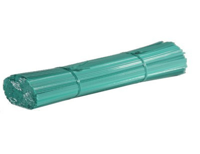 Cables rectas de corte de PVC revestido verde de 250 mm de longitud