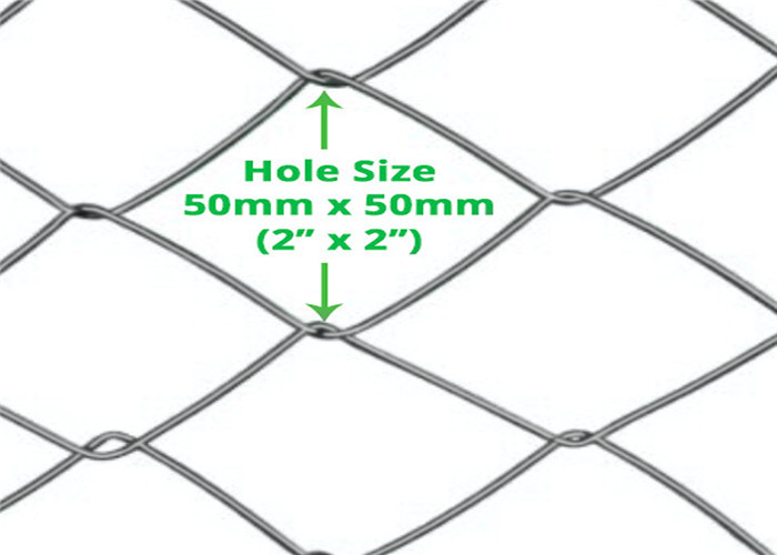 Cerca 50m m Diamond Hole Cyclone Wire Roll de la alambrada del metal de 2 pulgadas