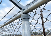 50x50m m top galvanizado sumergido caliente de 1,2 M Chain Link Fencing con alambre de púas