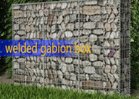 El agujero al aire libre del rectángulo del paisaje soldó con autógena la piedra galvanizada caja de Gabion llenada