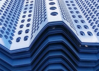 Panel de cerco antiviento de aluminio azul revestido de polvo de red de viento en polvo