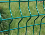 La aduana 3D 3 dobla el alambre revestido plástico que cerca color verde de hierba de los paneles