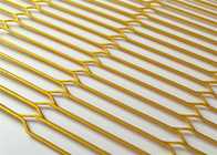 malla de alambre ampliada decoración del metal del oro del agujero de 150m m