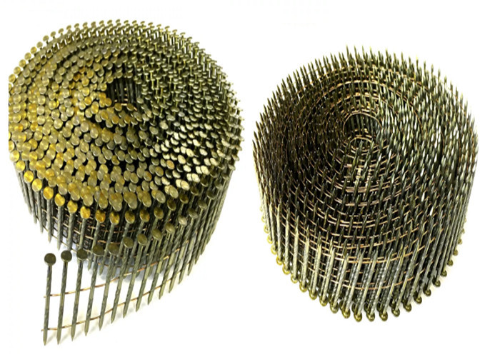1-1/2” clavos del alambre de metal de la longitud galvanizaron clavos espirales lisos de la bobina de la techumbre de la caña