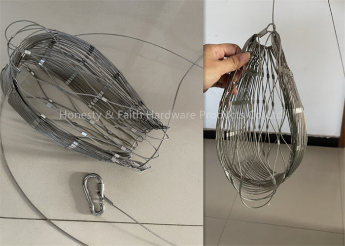 cuerda de alambre de acero inoxidable gruesa de 316 virolas de 1.5m m Mesh Bag For Backpack