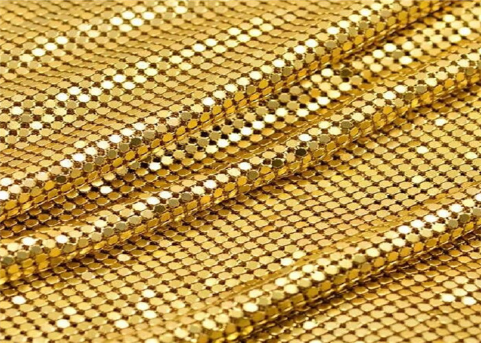 Plano de oro los 2.5m Mesh Metal Sequin de acero decorativo