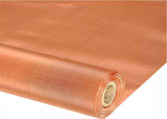 Rollo de cobre fino de la malla del Emf 99,99% el proteger de Rf de la malla roja pura del cobre no que aherrumbra