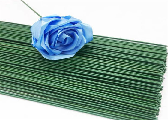18 longitud cubierta de papel cortada recta verde del alambre 60cm del florista 50pcs del indicador